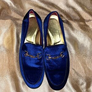 Velvet Royal Blue Loafers